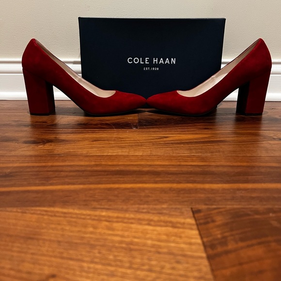 Cole Haan Justine Pump Suede 3.5” Size 9 Sundried Tomato NEW - Picture 3 of 7